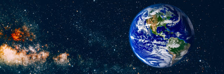 View of the earth from the moon.の写真素材