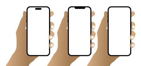 phone  advertisement on the png backgroundsのイラスト素材