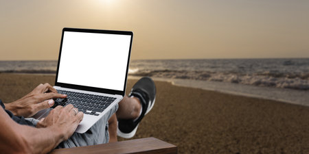 laptop with a cut-out screen