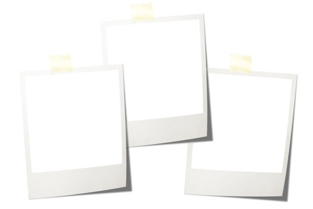 polaroid card blank on the png backgroundsの写真素材
