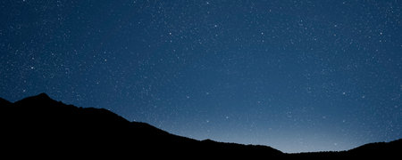 Night sky panorama with stars