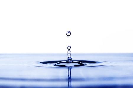 a Water Droplets on white backgroundの写真素材