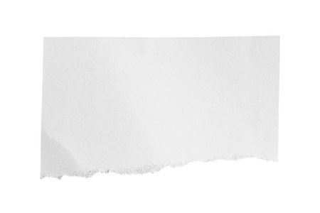 torn piece of paper on a white backgroudの写真素材