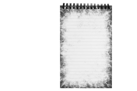 paper list on a white backgroudの写真素材