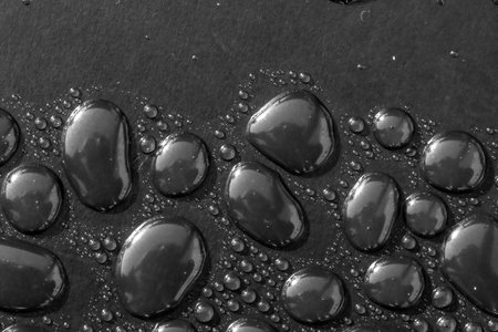 water drops on a black backgroundの写真素材