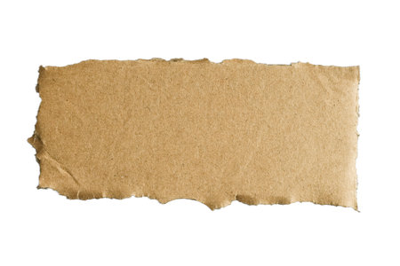 a torn piece of paper on a white backgroudの写真素材