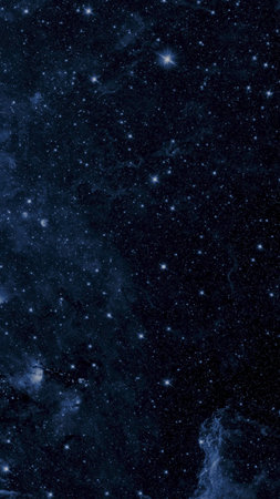 The night sky moves behind the stars