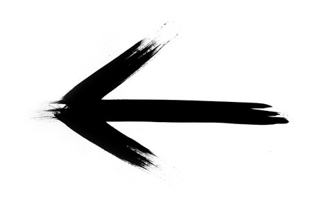 painted brush stroke with paint on a transparent background