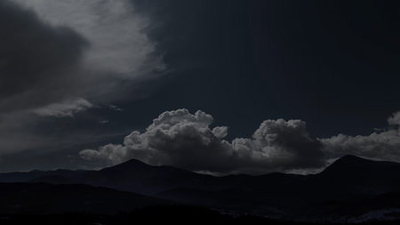 the clouds fly in the sky
