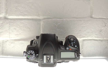 Professional Nikon D750 body. Light background. An amateur and professional level mirror.のeditorial素材