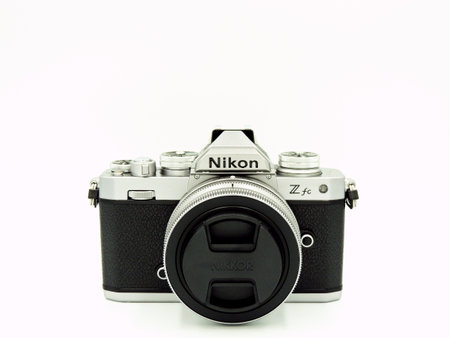 Nikon Z fc body with a 16-50 VR lens. New in 2021. The iconic mirrorless camera of the DX format. Our heritage. Your self-expression.のeditorial素材