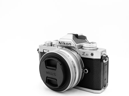 Nikon Z fc body with a 16-50 VR lens. New in 2021. The iconic mirrorless camera of the DX format. Our heritage. Your self-expression.のeditorial素材