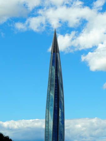 "Lakhta-Center" is a public and business complex located in Lakhta, St. Petersburg. The tallest and most modern building in St. Petersburg. The pride of Russia, the unofficial name of Gazprom's phallus.の写真素材