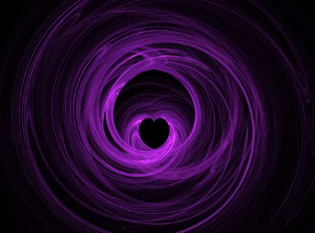 abstract purple and black fractal circle on the black, computer generated graphicsの写真素材