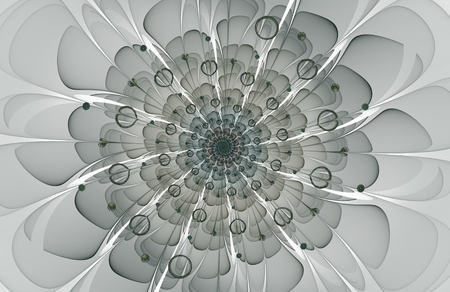 abstract flower fractal computer generated imageの写真素材