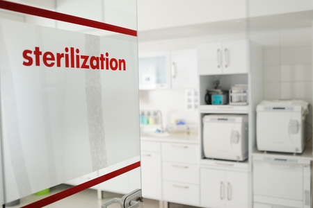 Room for sterilization of medical instruments in a modern outpatient clinicの写真素材