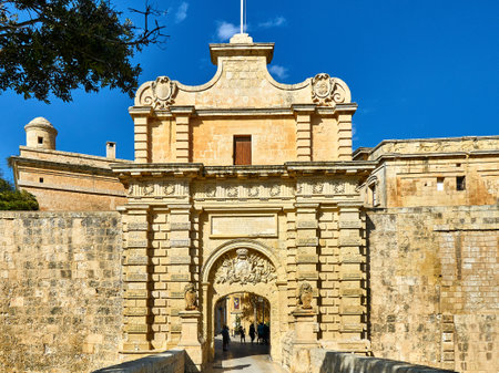 The entrance to the old city of Mdina, Malta