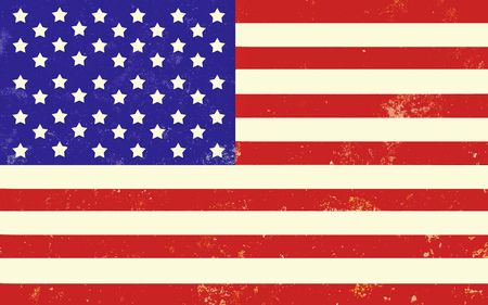 American flag with retro effect.Great plan patriotic USA flag.の写真素材