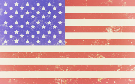American flag with retro effect.Great plan patriotic USA flag.の写真素材