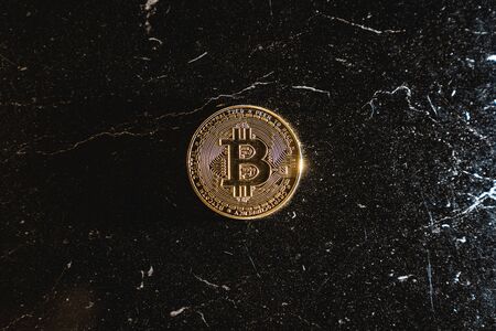 New online currency. Bitcoin is the currency of the future.の写真素材