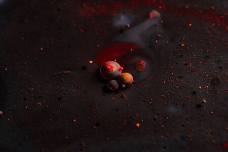 Abstract macro world with planets, galaxies, oceans and landscapes.の写真素材