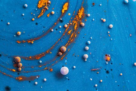 Colorful Bright Bubbles Oil . Hypnotic Surface. Macroの写真素材