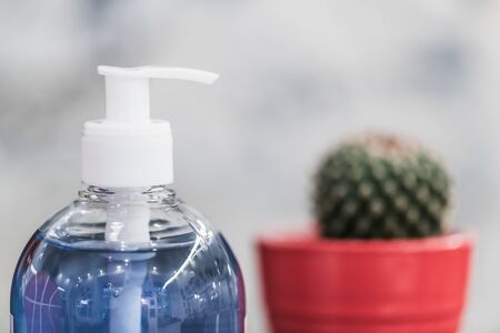 Antiseptic for hands. Hygiene at home.の写真素材