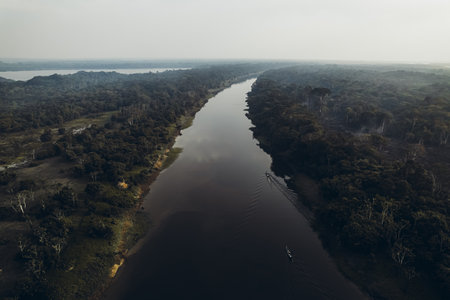 A river that flows into the Amazon.の写真素材
