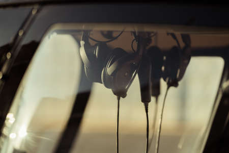 Headphones for pilots and helicopter passengers.