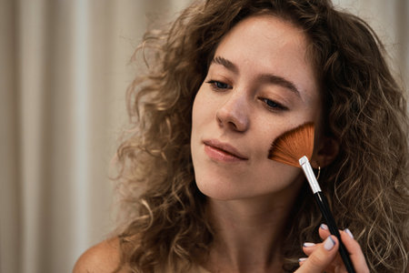 Face massage with brushes.