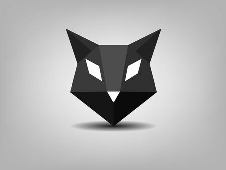 Cat icon. Geometric style.のイラスト素材