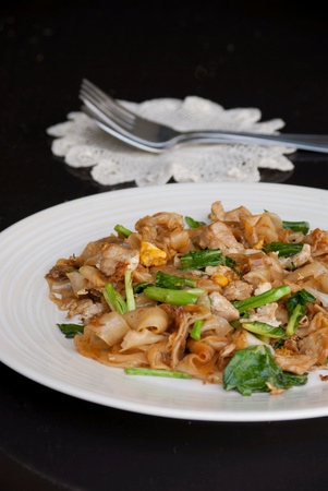 Fried rice noodle with soy sauceの素材