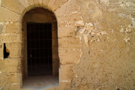 Old castle door. Mallorca, Spainのeditorial素材
