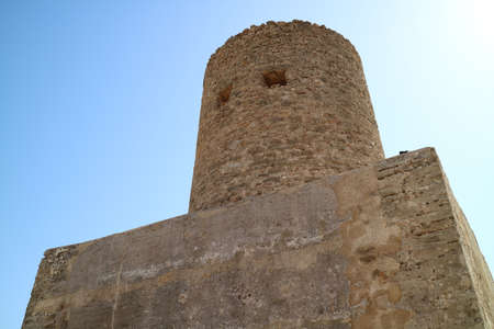 Castle Tower, Castle Capdepera, Mallorca, Spainのeditorial素材
