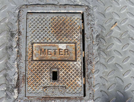 Manhole cover for a meterの写真素材