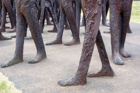 Poznan, wielkopolskie, Poland, 06.07.2019: Unrecognized sculpture by Magdalena Abakanowicz in...