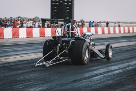 dragster on the speedway, drag wheel, torque, power, engine powerの写真素材