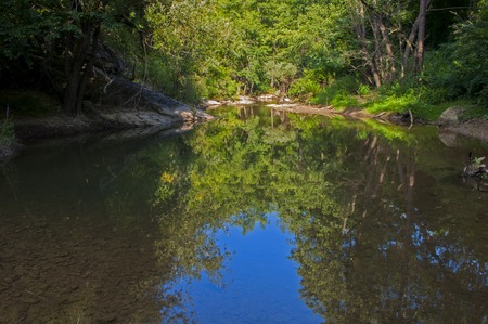 mountain creek eveningの写真素材