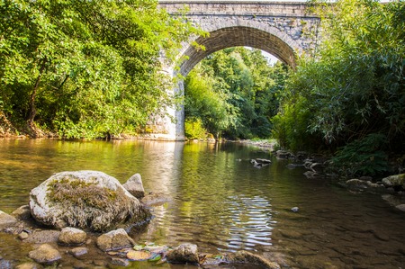 mountain creek eveningの写真素材