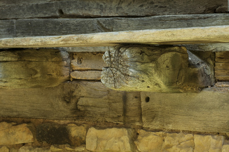 old house, beams, policy detailの写真素材