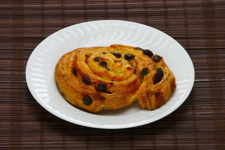 delicious bun  on plateの写真素材