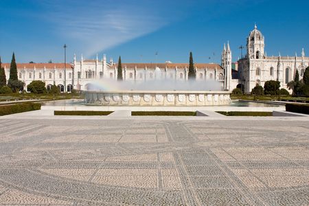 The Hieronymites Monastery is located in Lisbon Portugal.のeditorial素材