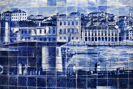 Vintage tiles from Lisbon, Portugal.の写真素材