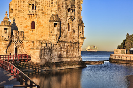 Belem Tower - Torre De Belem In Lisbon, Portugalのeditorial素材