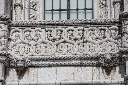 Lisbon - detail Jeronimos Monastery . UNESCO World Heritage Siteの写真素材