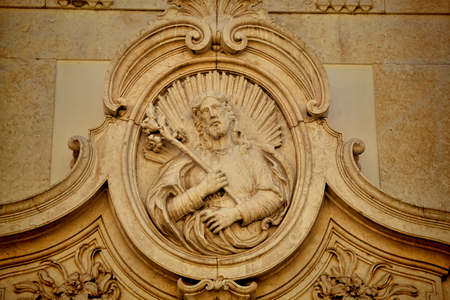 Detail of ancient architecture, in Lisbon.のeditorial素材
