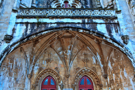 Architecture details of the monastery or hieronymitesのeditorial素材
