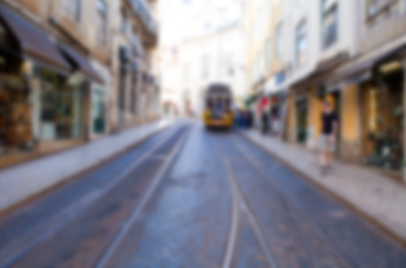 Beautiful street in the historical city center .の写真素材