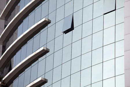 Modern building. Modern office building with facade of glass