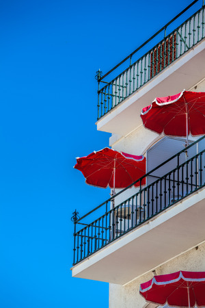 Beautiful balcony in the buildingの写真素材
